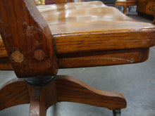 Load image into Gallery viewer, Vintage Tiger Oak Swivel Roll Armed Office Desk Chair
