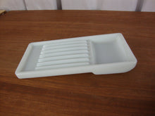 Load image into Gallery viewer, 1950s The American Cabinet Co. Milk Glass Ribbed Slanted Dental Equipment Tray
