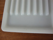 Load image into Gallery viewer, 1950s The American Cabinet Co. Milk Glass Ribbed Slanted Dental Equipment Tray
