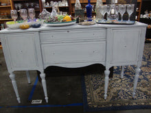 Load image into Gallery viewer, Vintage PROJECT Painted Mahogany Server Sideboard Spindle Legs
