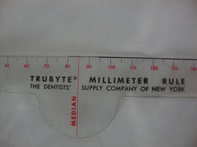 Load image into Gallery viewer, Two Vintage Trubyte Occlusal Aluminum Plates with Clear Plastic Millimeter Rule
