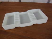 Load image into Gallery viewer, 1950s The American Cabinet Co. Milk Glass Double Ribbed Dental Equipment Tray
