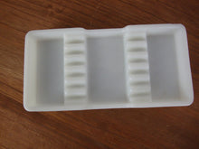 Load image into Gallery viewer, 1950s The American Cabinet Co. Milk Glass Double Ribbed Dental Equipment Tray
