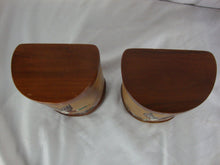 Load image into Gallery viewer, Vintage Mallard Duck Wood and Leather Half Round Book Ends
