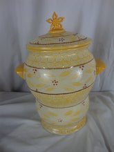 Load image into Gallery viewer, Vintage Temp-tations Old World Yellow Floral Ceramic 1.5 Gallon Beverage Dispenser with Lid/Spigot
