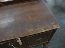 Load image into Gallery viewer, Vintage Jacobean Mahogany Server Sideboard PROJECT AS IS
