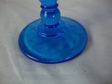 Load image into Gallery viewer, Vintage Imperial Glass Colonial Blue Lace Edge Lidded Pedestal Candy Dish
