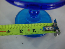 Load image into Gallery viewer, Vintage Imperial Glass Colonial Blue Lace Edge Lidded Pedestal Candy Dish
