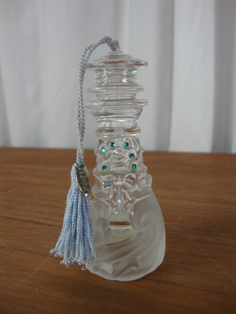 2002 Lenox Lead Crystal Lighthouse Ornament with Blue Austrian Crystals, No Box