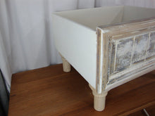 Load image into Gallery viewer, Custom Painted White Distressed Farmhouse Pet Drawer Bed
