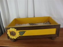 Load image into Gallery viewer, Custom Painted/Stained Sunflower Transfer Pet Drawer Bed
