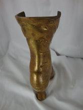 Load image into Gallery viewer, Vintage Large Brass Ladies Victorian Lace Up Heel Boot Shoe Planter Vase

