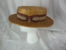 Load image into Gallery viewer, Vintage Henneberry Straws of Quality Men&#39;s 7 1/8 Straw Woven Hat
