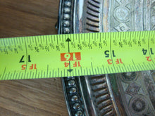 Load image into Gallery viewer, Antique Old Sheffield Silverplate Floral Beaded Trim Ball Claw Footed Round Tray
