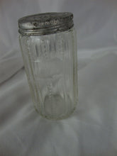 Load image into Gallery viewer, Vintage Hoosier Sellers Vertical Beaded Rib Spice Jar Bottle with Metal Lid
