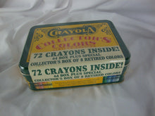 Load image into Gallery viewer, 1991 Crayola Collector&#39;s Colors 72 Crayons in Metal Tin NOS
