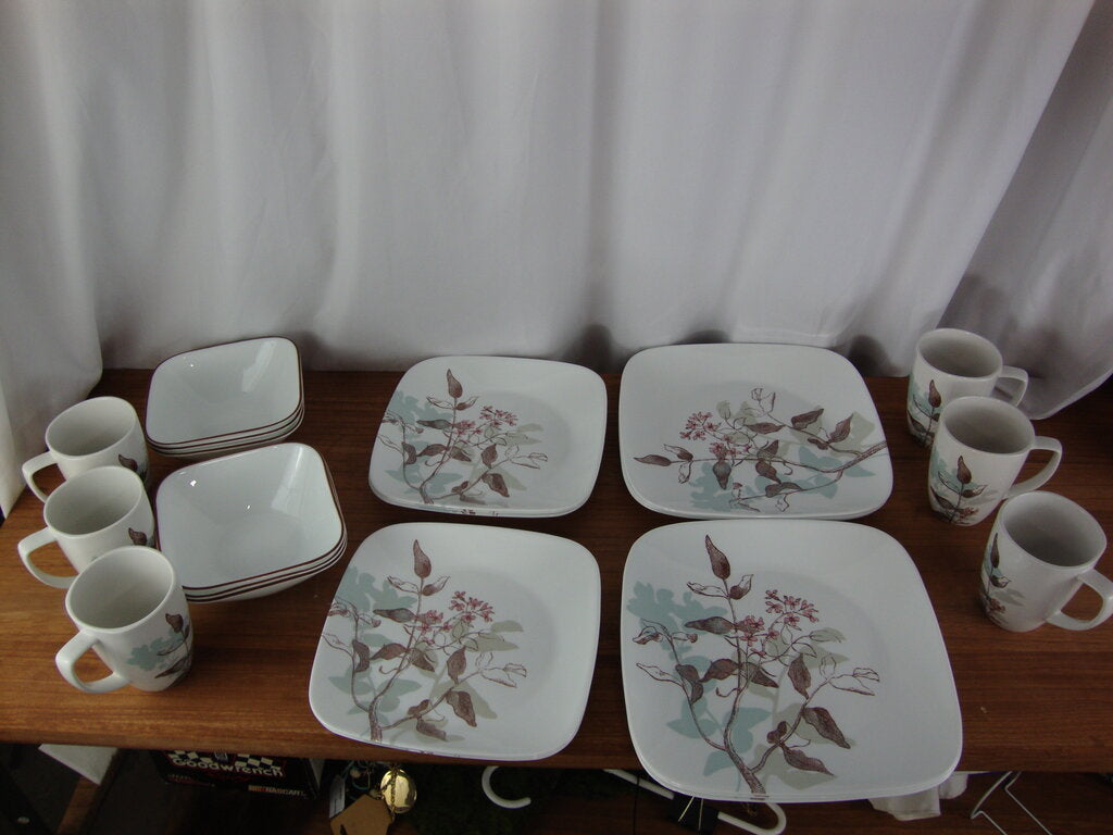 Corelle Twilight Grove Vitrelle Dinnerware Service for 6