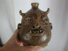 Load image into Gallery viewer, Marvin Bailey Pottery Latte Color Small 5 Inch Devil Ugly Face Jug
