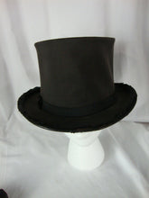 Load image into Gallery viewer, Vintage Bamberger&#39;s Newark NJ Men&#39;s Size 7 Not Collapsible Black Silk Top Hat
