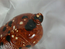 Load image into Gallery viewer, MCM Ceramic Orange Speckled Coin Bank No Bottom Coin Opening
