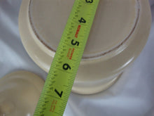 Load image into Gallery viewer, Vintage Pfaltzgraff Village Yellow/Brown Stoneware Flour Canister with Dome Lid
