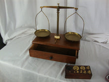 Load image into Gallery viewer, Antique Henry Troemner Apothecary Precision Balance Scale with Weights &amp; Wood Base
