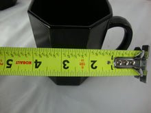 Load image into Gallery viewer, Vintage Arcoroc France Black Glass Octime Coffee Mugs Set of 4
