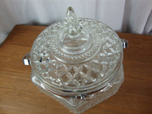 Load image into Gallery viewer, Vintage Anchor Hocking Wexford Glass Ice Bucket with Lid and Swing Handle

