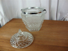 Load image into Gallery viewer, Vintage Anchor Hocking Wexford Glass Ice Bucket with Lid and Swing Handle
