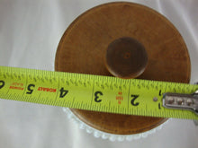 Load image into Gallery viewer, Vintage Fenton Opalescent Hobnail Glass Powder Dresser Jar with Wood Lid
