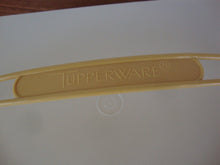 Load image into Gallery viewer, Vintage Tupperware Harvest Gold/Frosted Plastic Cake Taker with Handle
