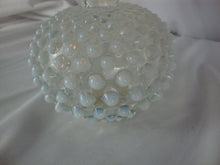 Load image into Gallery viewer, Vintage Wrisley Fenton Opalescent Hobnail Perfume Bottle with Original Wood Stopper

