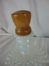 Load image into Gallery viewer, Vintage Wrisley Fenton Opalescent Hobnail Perfume Bottle with Original Wood Stopper
