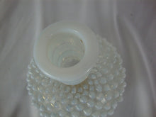 Load image into Gallery viewer, Vintage Wrisley Fenton Opalescent Hobnail Perfume Bottle with Original Wood Stopper
