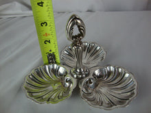 Load image into Gallery viewer, Vintage Silverplate Divided Shell Motif Nut Trinket Small Dish
