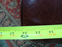 Load image into Gallery viewer, Vintage Burgundy Leather Oversized Club Chair Roll Arms Nail Head Trim
