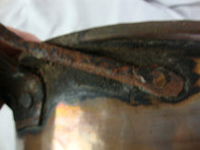 Load image into Gallery viewer, Vintage Turkish Handmade Copper Tin Cook Pan Decor Iron handle 10 1/4" Diameter
