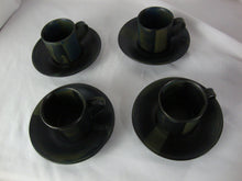 Load image into Gallery viewer, Vintage Nancy Patterson Lamb Taiwan Iron Moutain Blue Ridge Stoneware Teacup and Saucer Set of 4
