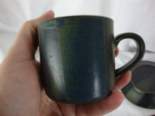 Load image into Gallery viewer, Vintage Nancy Patterson Lamb Taiwan Iron Moutain Blue Ridge Stoneware Teacup and Saucer Set of 4
