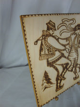 Load image into Gallery viewer, 1978 Ukraine Burned Wood Hutsul Dancing Couple Wall Plaque Decor
