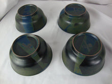 Load image into Gallery viewer, Vintage Nancy Patterson Lamb Taiwan Iron Mountain Blue Ridge Stoneware Bowl Set of 4
