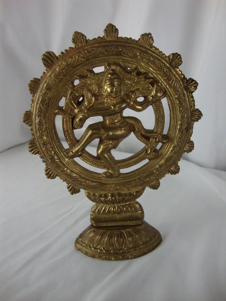 Vintage Brass Dancing Lord Shiva Natraja God of Dance Figurine Statue