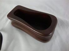 Load image into Gallery viewer, Vintage Calabash Sherlock Holmes Style Meerschaum Bowl Pipe with Wood Stand Used
