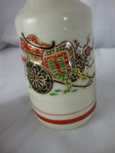 Load image into Gallery viewer, Vintage Japan Ceramic Floral Cart Sake Set with Four Cups and Decanter
