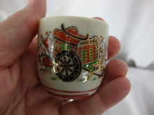 Load image into Gallery viewer, Vintage Japan Ceramic Floral Cart Sake Set with Four Cups and Decanter
