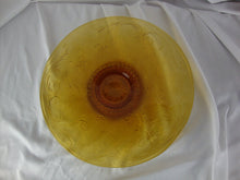 Load image into Gallery viewer, Vintage Tiara Sandwich Amber Glass Low Pedestal Cake Bakery Stand

