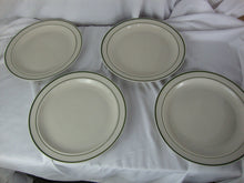 Load image into Gallery viewer, Vintage Stoneware China Dinner Plates Green Ring Set of 4
