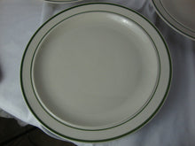 Load image into Gallery viewer, Vintage Stoneware China Dinner Plates Green Ring Set of 4
