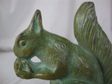 Load image into Gallery viewer, Vintage Brass or Bronze Patina Squirrel with Nut Set Screw Base Finial

