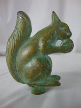 Load image into Gallery viewer, Vintage Brass or Bronze Patina Squirrel with Nut Set Screw Base Finial
